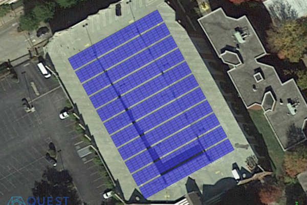 Long Span Parking Garage Layout for solar carport